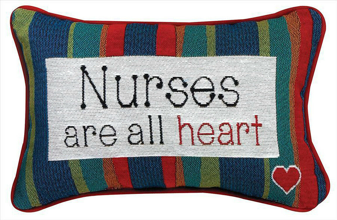 Decorative Pillows - "nurses Are All Heart" Throw Pillow - Nurse Pillow